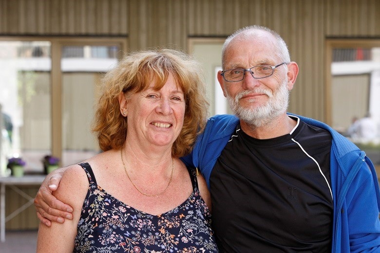 Portret Peter Duivestein en vrouw in de Wielewaal