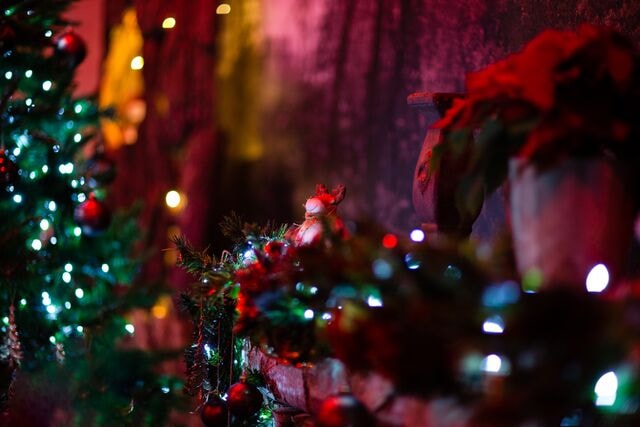 Decoratieve afbeelding van kerstversiering