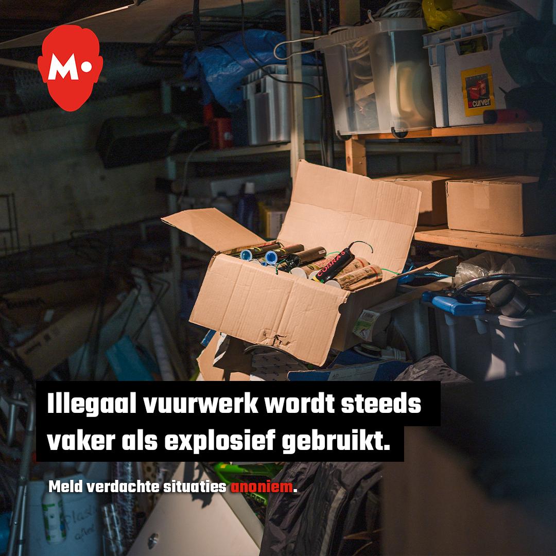 Explosie vuurwerkdoos