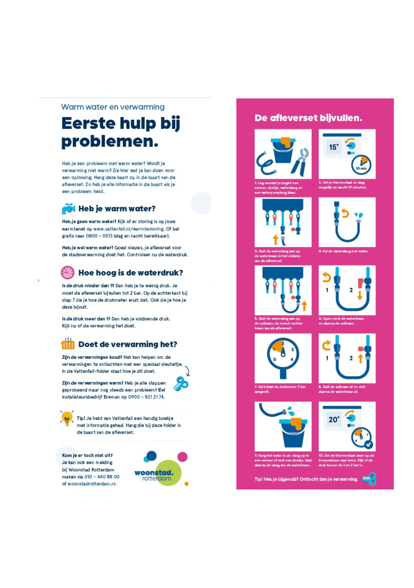 Uitleg over wat te doen bij problemen met stadsverwarming