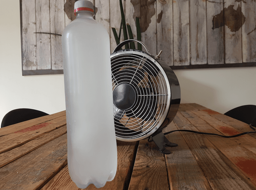 Bevroren flesje voor ventilator
