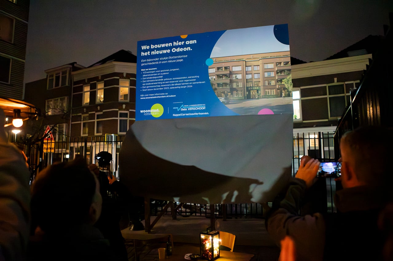 Onthulling bouwbord Nieuwe Odeon