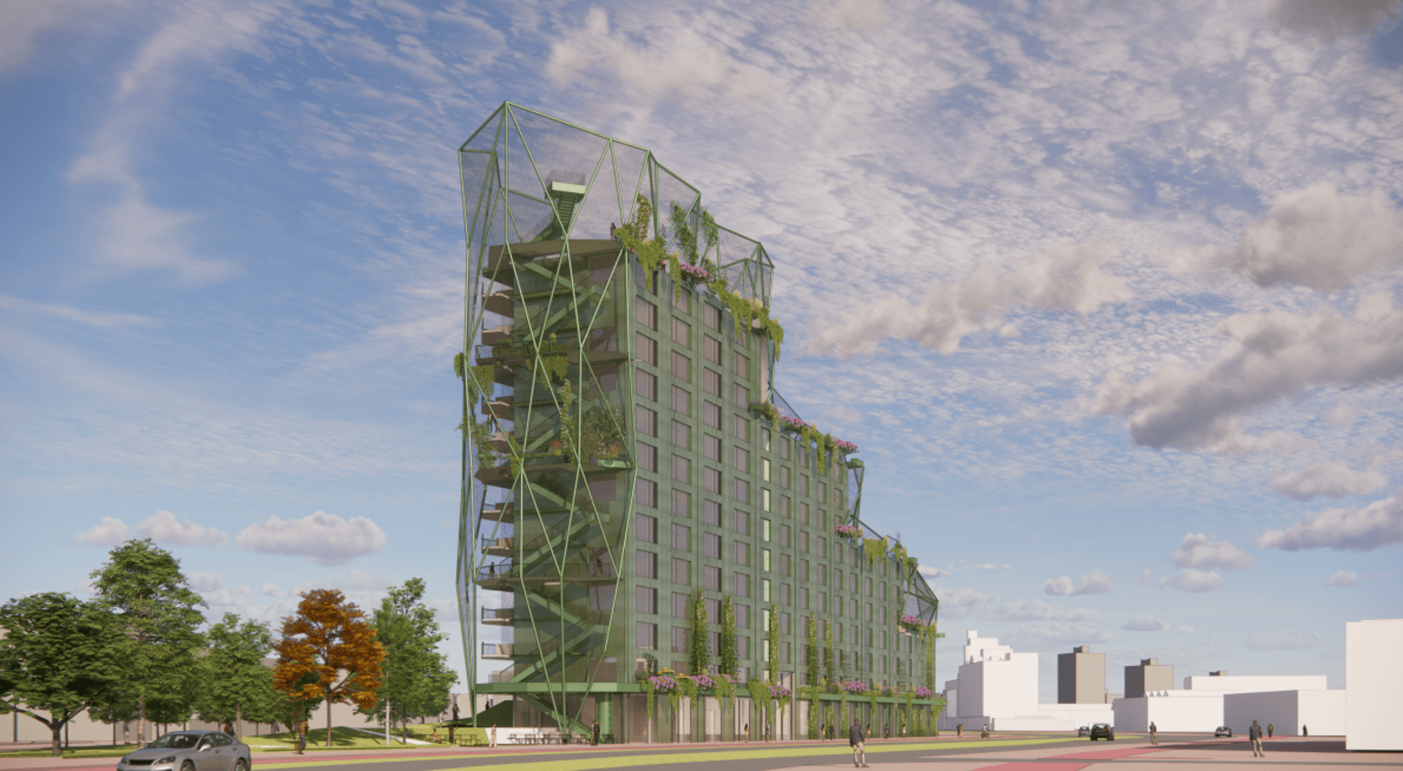 Artist Impression beeld Kop Dakpark indeling