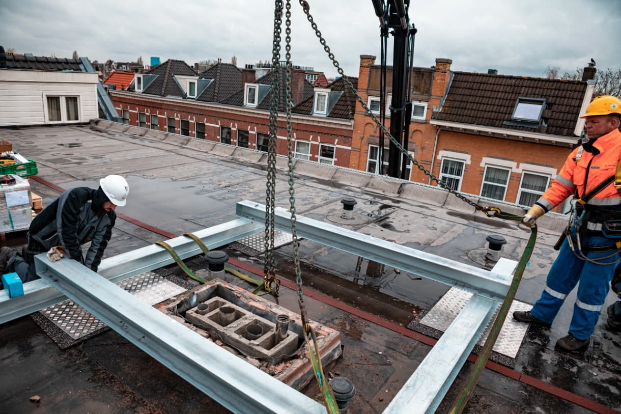 Installatie energiecentrale Schietbaanstraat