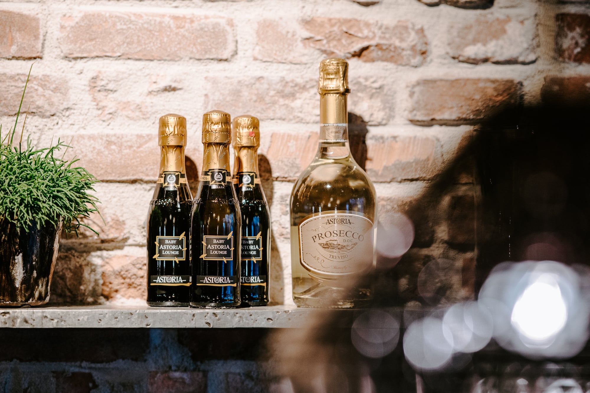Prosseco en kleine champagneflesjes