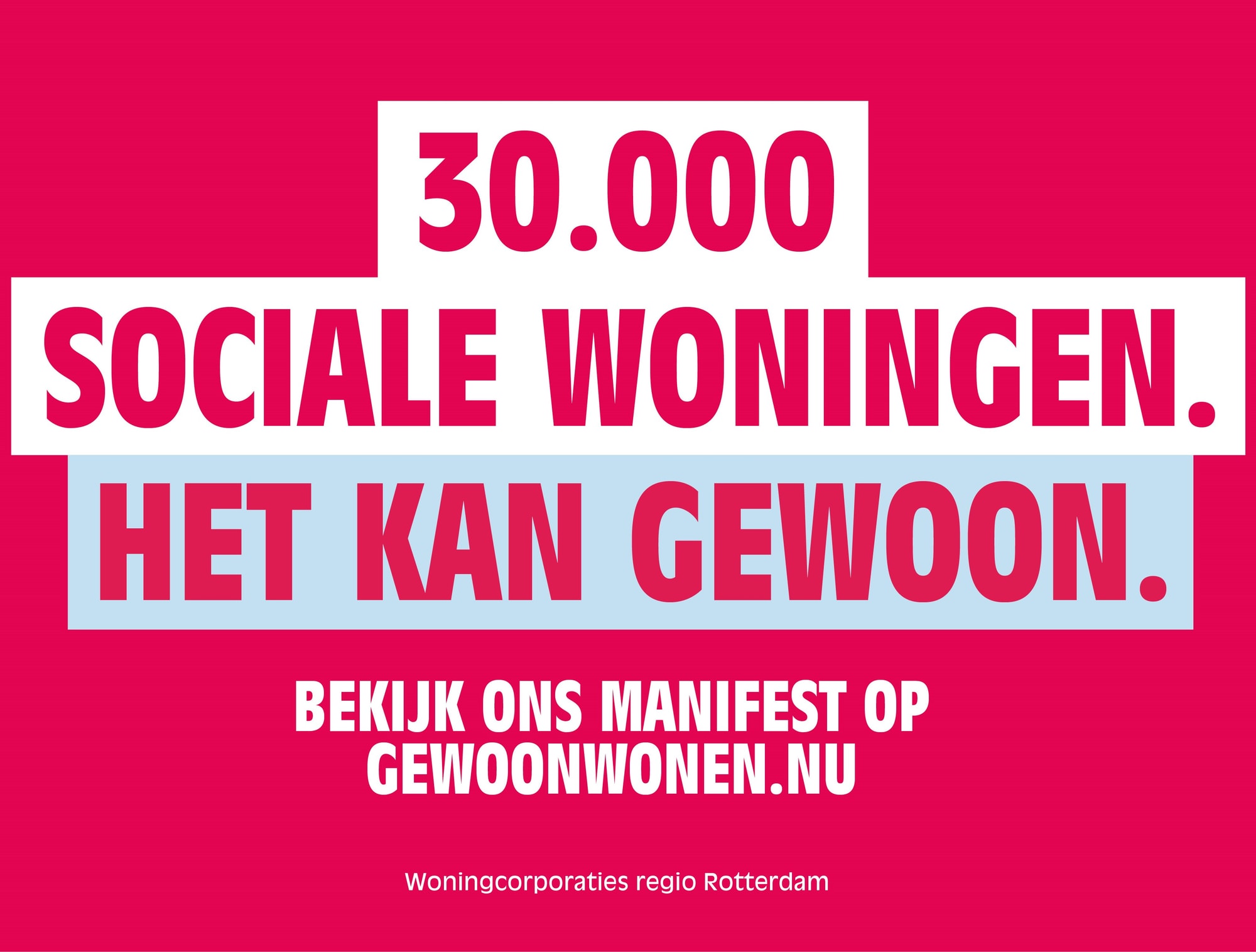 Banner 30.000 extra sociale huurwoningen