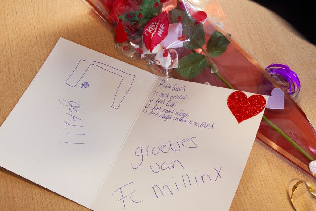 afbeelding van een wenskaart met een tekst erin