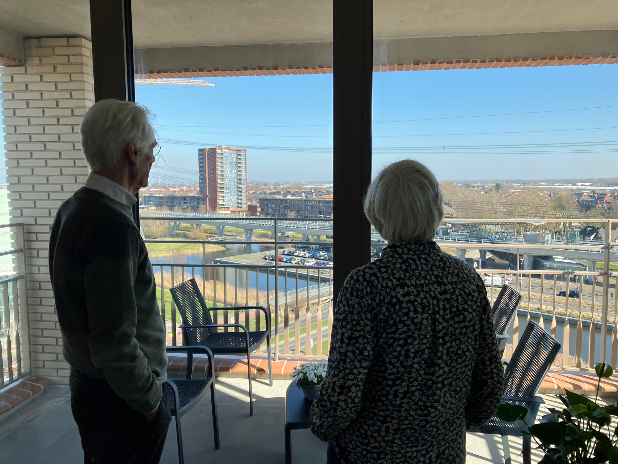 Frans en Nel Finesse uitzicht balkon