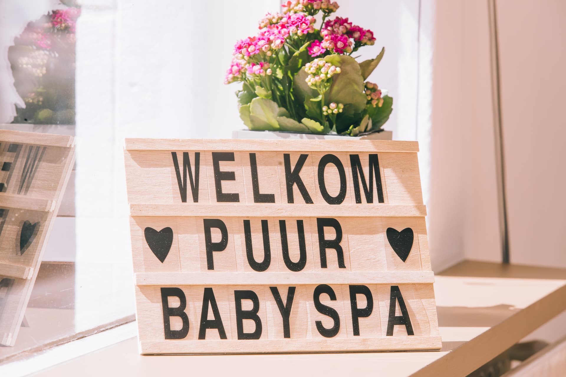Bordje Welkom Puur Baby Spa