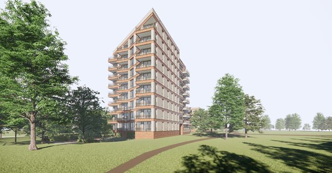 Nieuwbouwproject Finesse in Nesslande. Sociaal en midden huurwoningen.